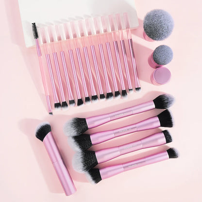 20-Piece Double-Ended Pro Makeup Brush Set