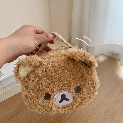 Plush Anime Bear Cosmetic Bag