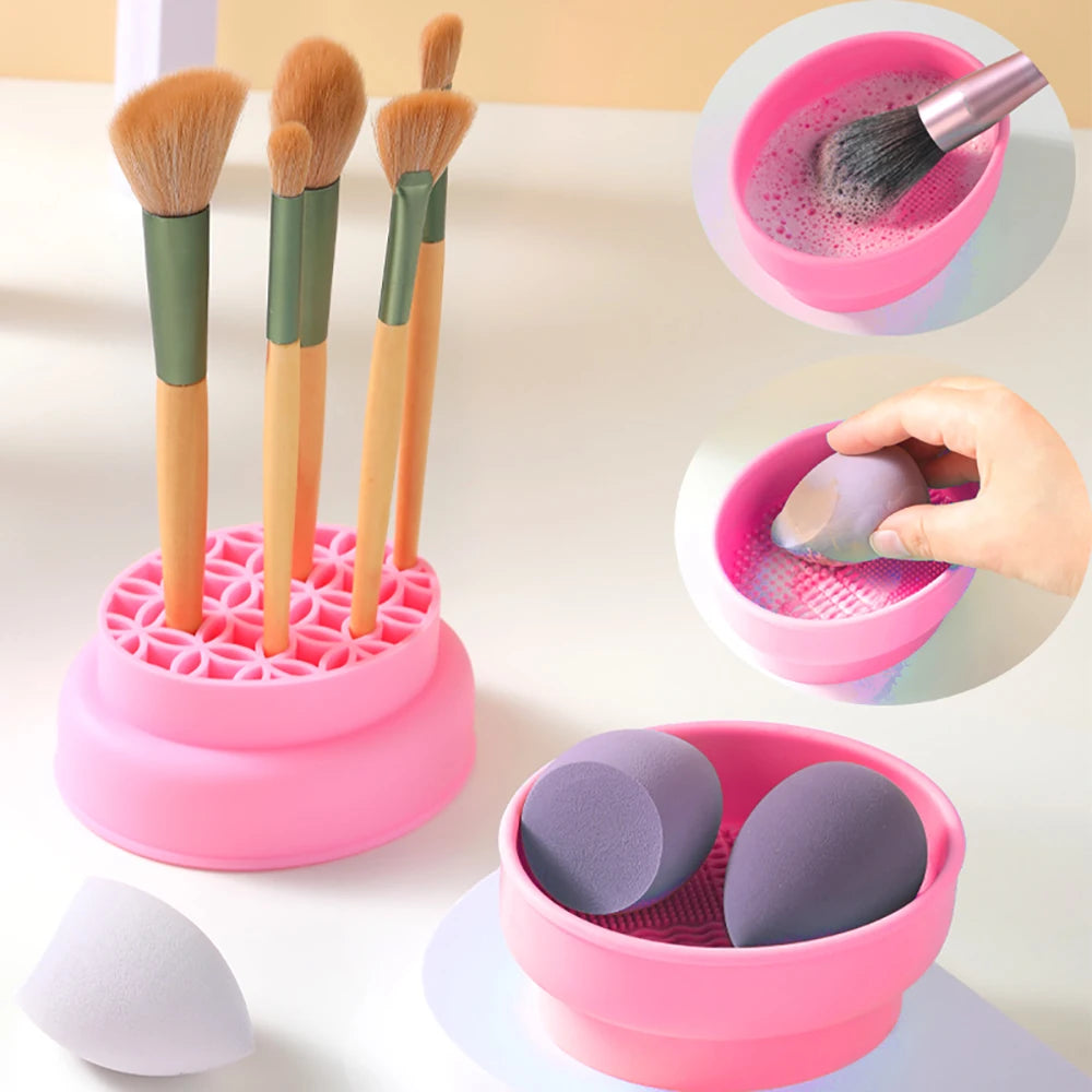 Silicone Makeup Brush Washing Bowl