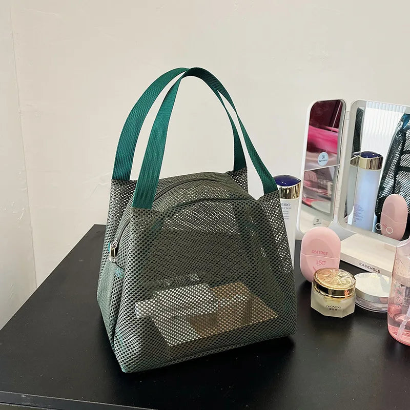 Large-Capacity Mesh Travel Makeup Bag