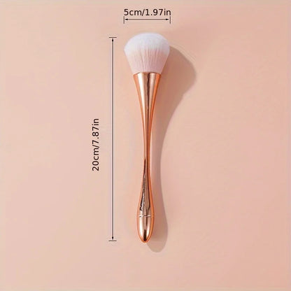 Rose Gold Fan Makeup Brush
