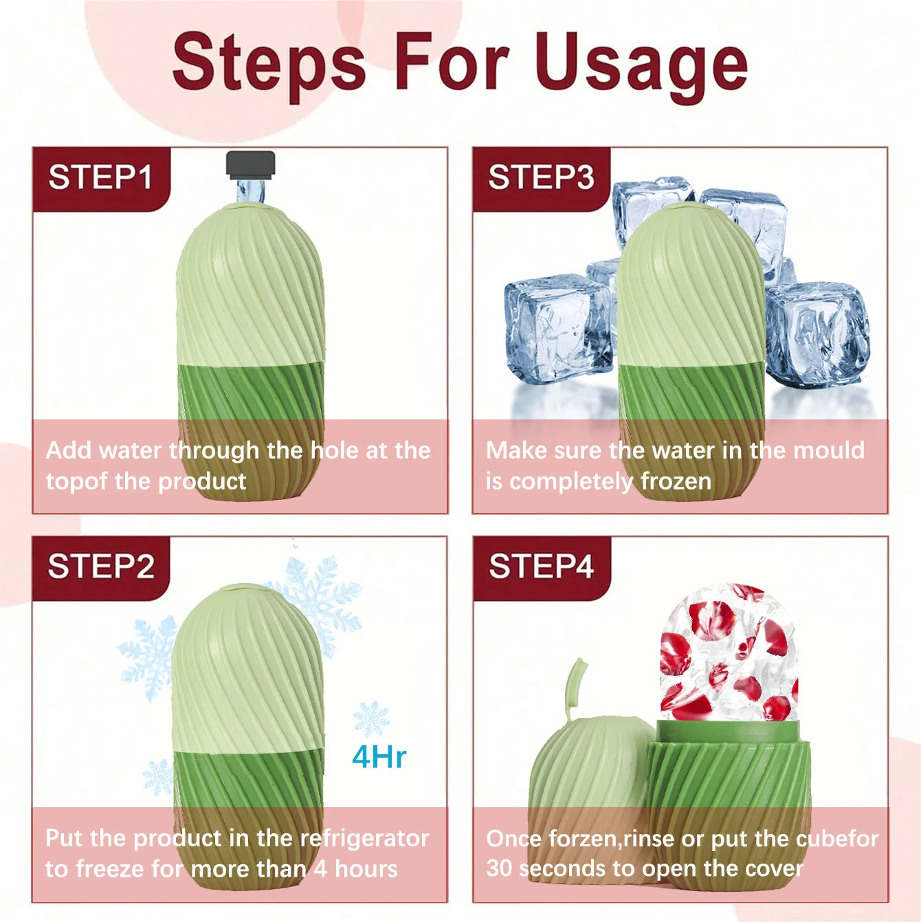 Heart Gua Sha and Ice Roller Facial Set