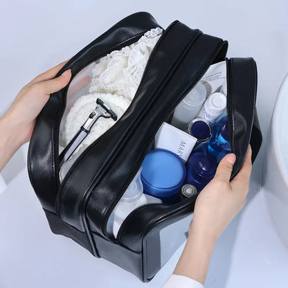 Double Transparent PU Makeup Bag