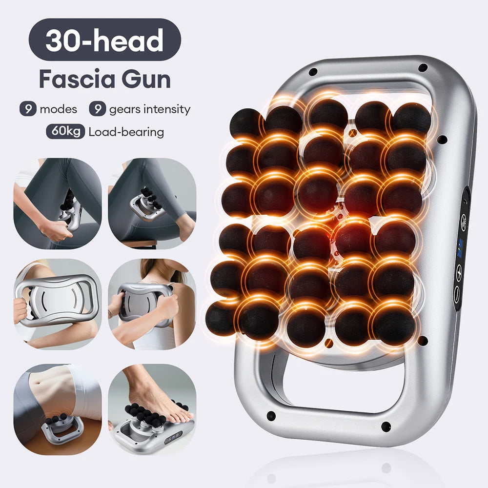 30-Head High-Frequency Massage Gun