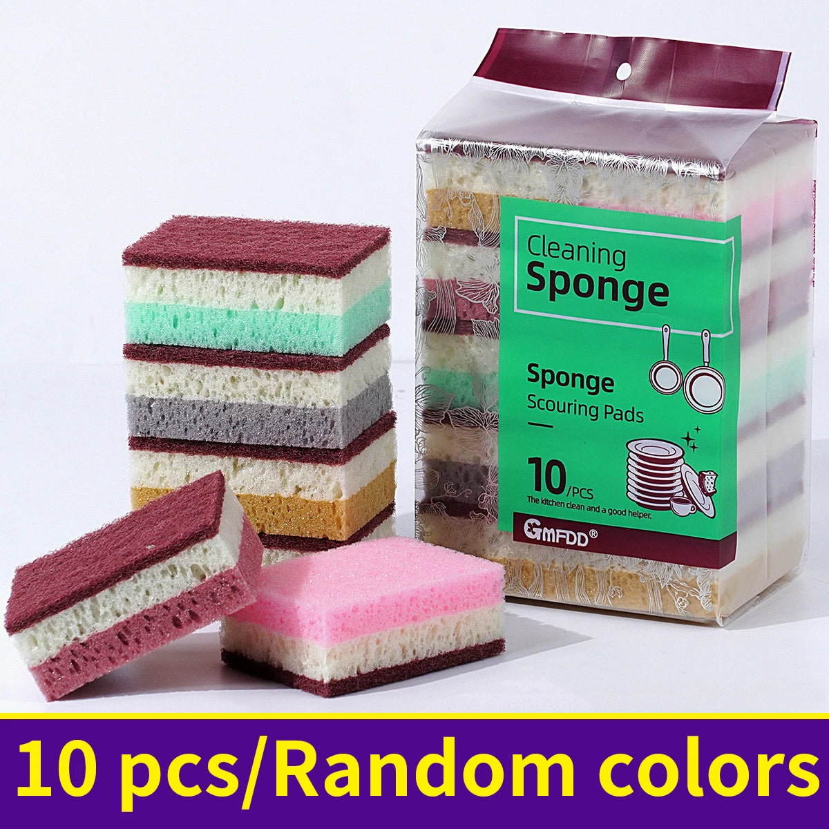 High-Density Non-Greasy Kitchen Sponge Cloth