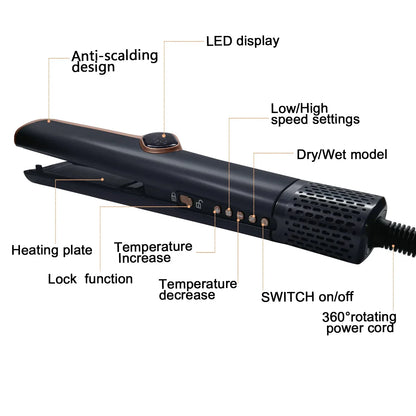 2-in-1 Professional Hair Straightener Curler
