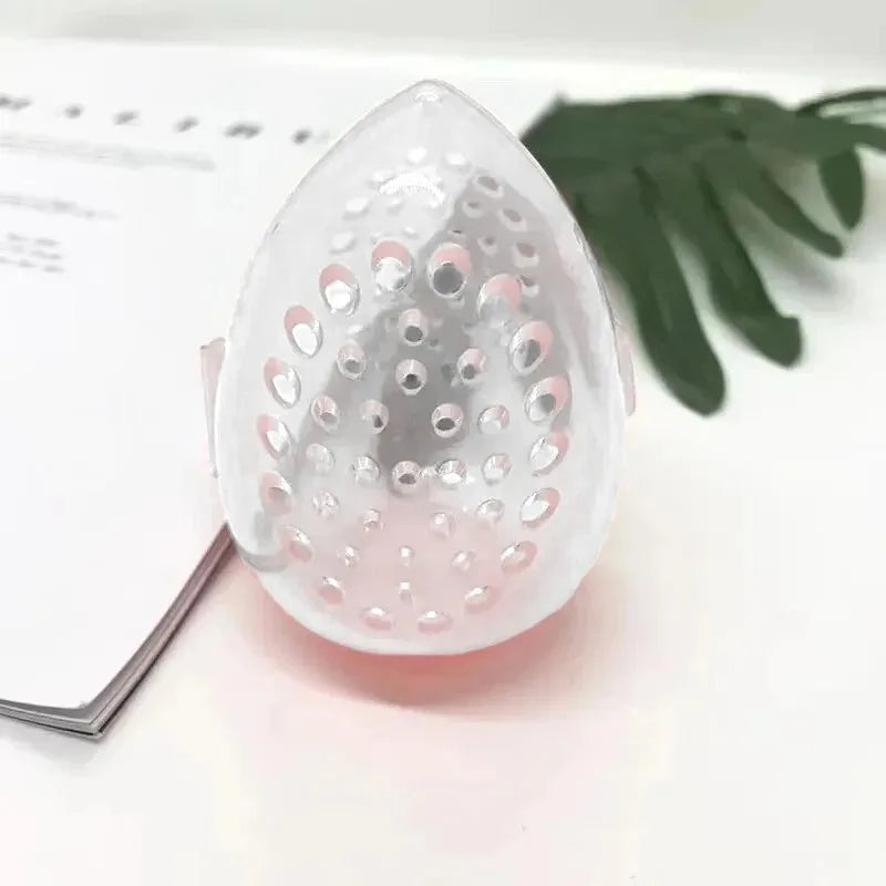 Egg-Shaped Makeup Sponge Storage Box