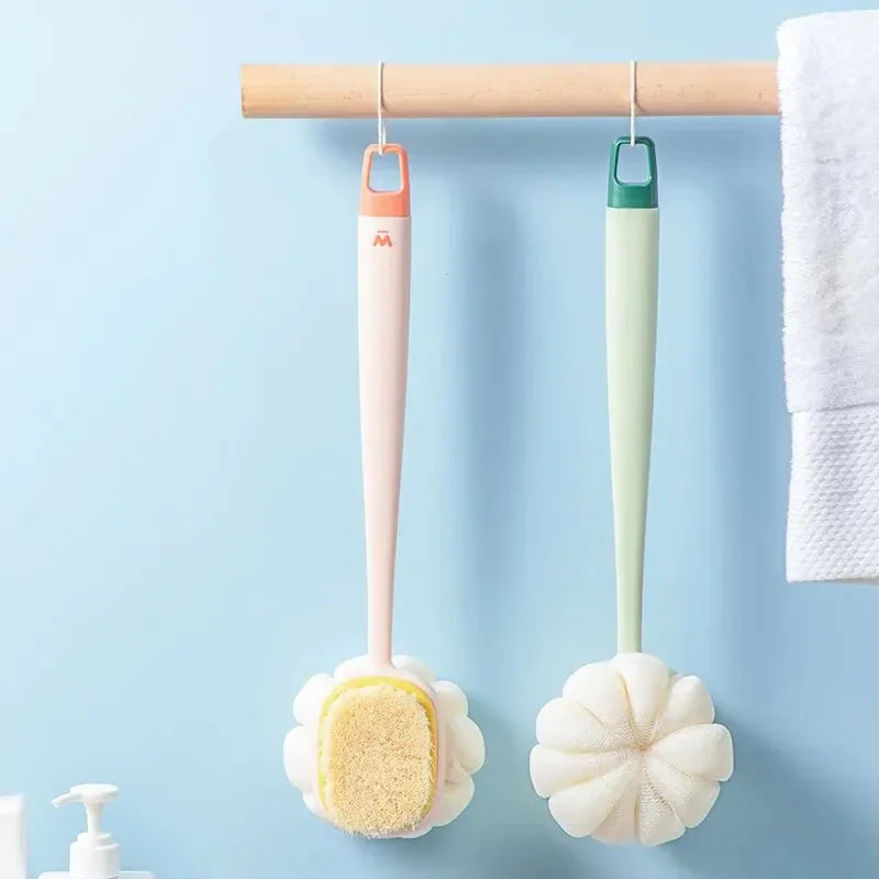 Long-Handle Loofah Back Scrubber Brush