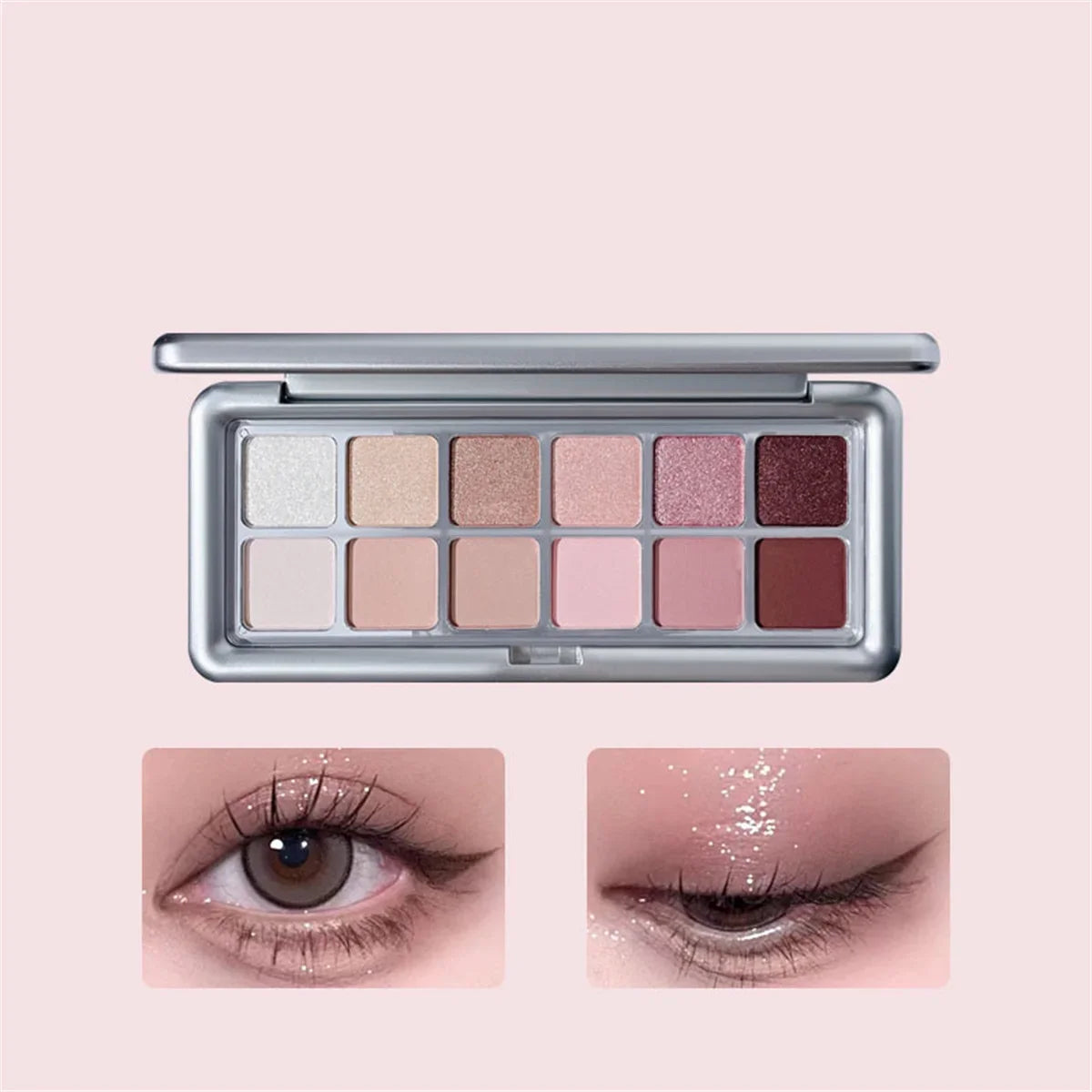 Twelve-Color Matte and Pearl Eyeshadow Palette