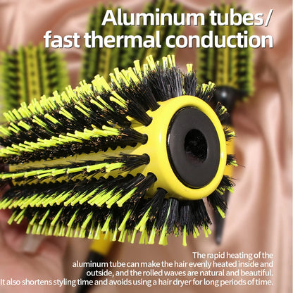 Volumizing Roller Brush with Boar Nylon Bristles