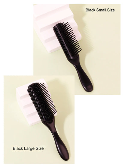 Detachable 9-Row Curly Hair Brush for Wet Detangling Massage