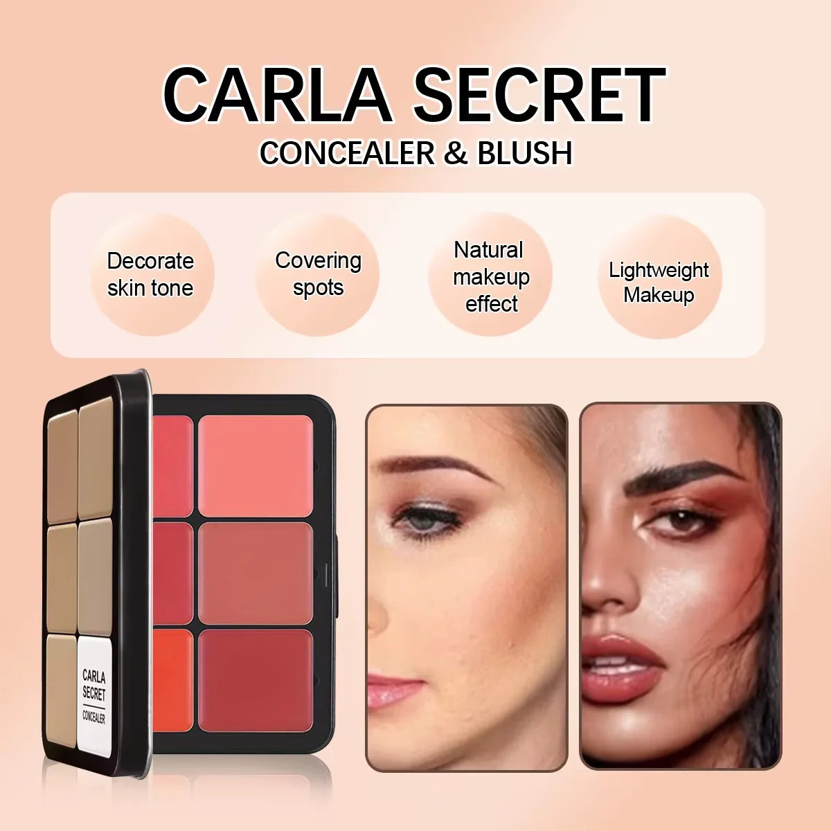 12-Color Concealer Blush Highlight Contour Cream