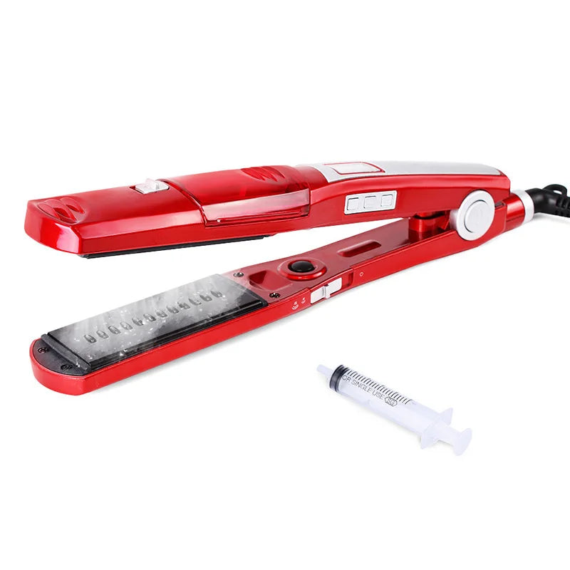 Professional Steam Titanium Hair Straightener and Curler