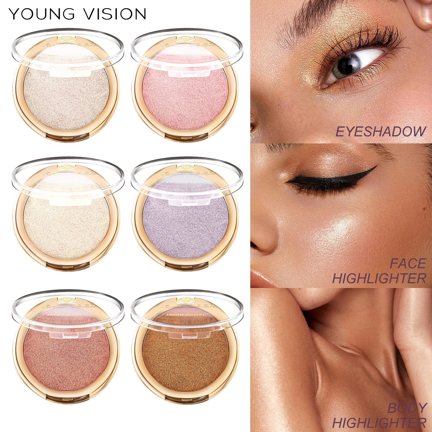 Polarized High-Gloss Highlighting Powder