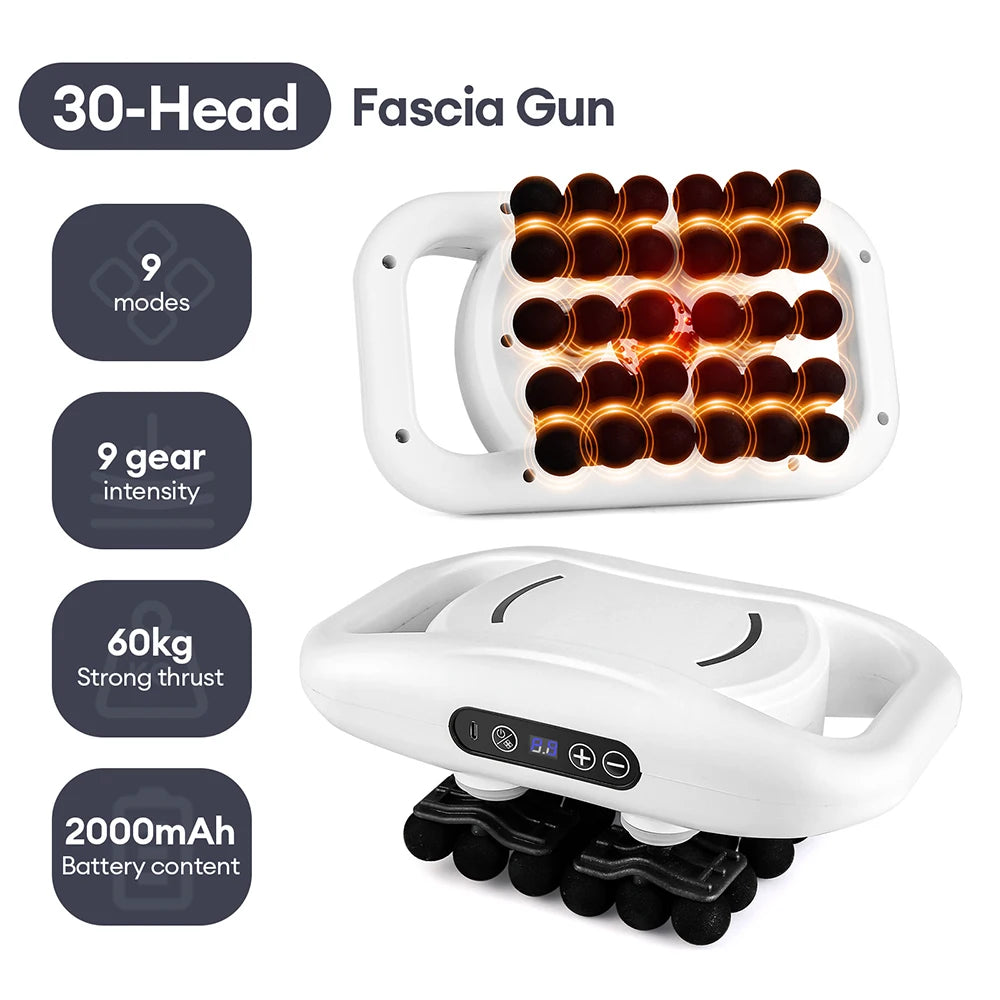 30-Head High-Frequency Massage Gun