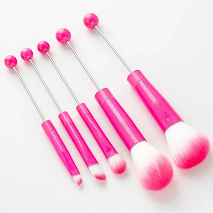 5-Piece Beadable Makeup Brush Set