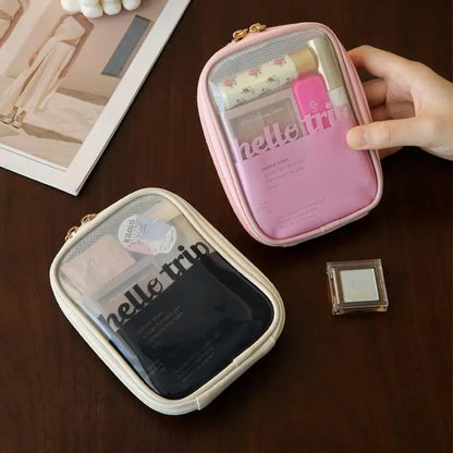 Mini Clear Preppy Makeup Organizer Bag