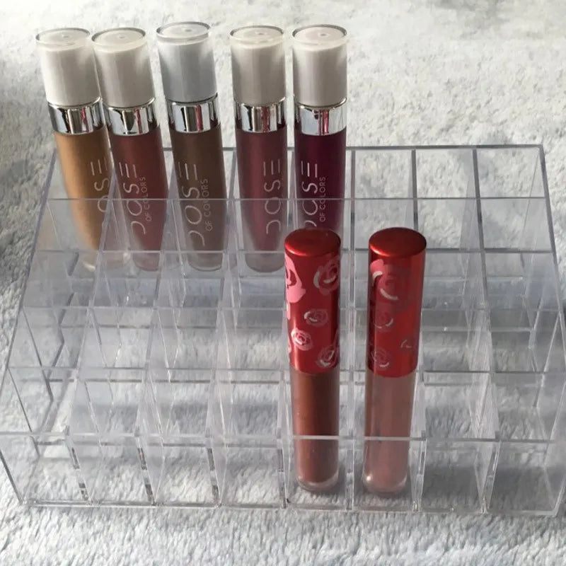 Clear Trapezoid Lipstick Display Stand
