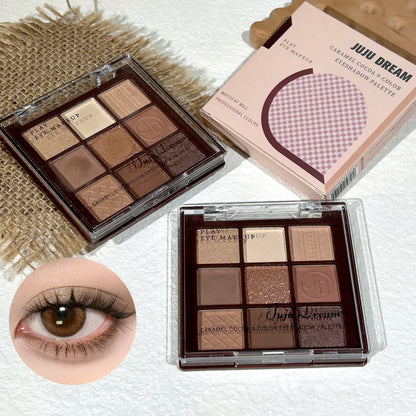 Nine-Color Chocolate Warm Brown Eyeshadow Palette