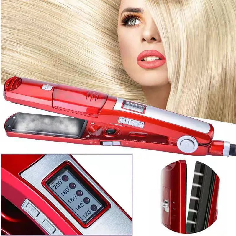 Professional Steam Titanium Hair Straightener and Curler