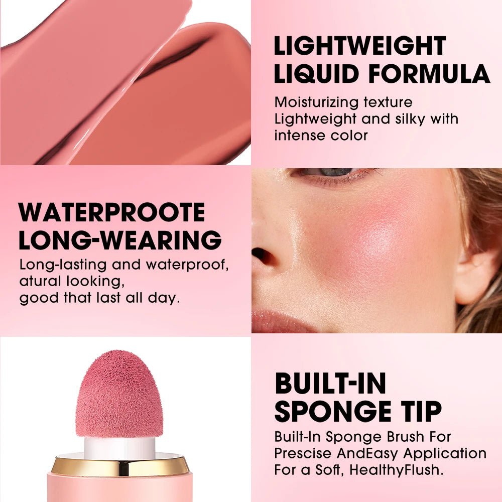 Six-Color Matte Liquid Blush