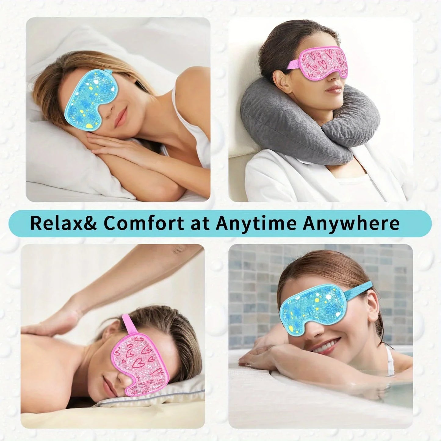 Gel Bead Cooling Eye Mask Reusable Cold Compress