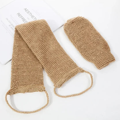 Hemp Exfoliating Back Scrubber Set