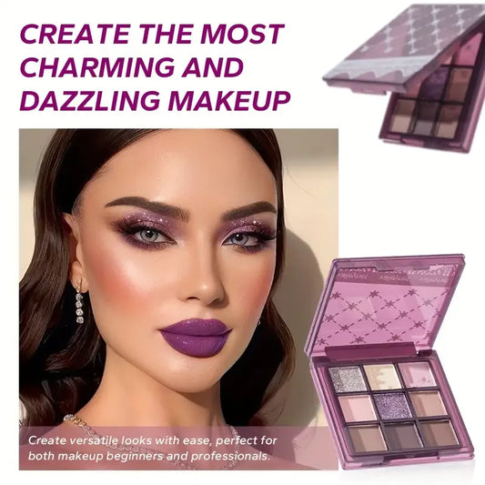 9-Color Purple Eyeshadow Palette
