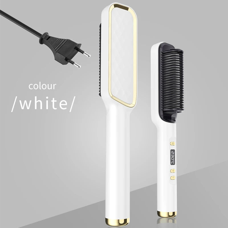 Electric Hot Comb Straightening Brush