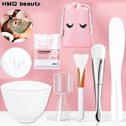 Silicone Facial Mask Brush and Mixing Bowl Set