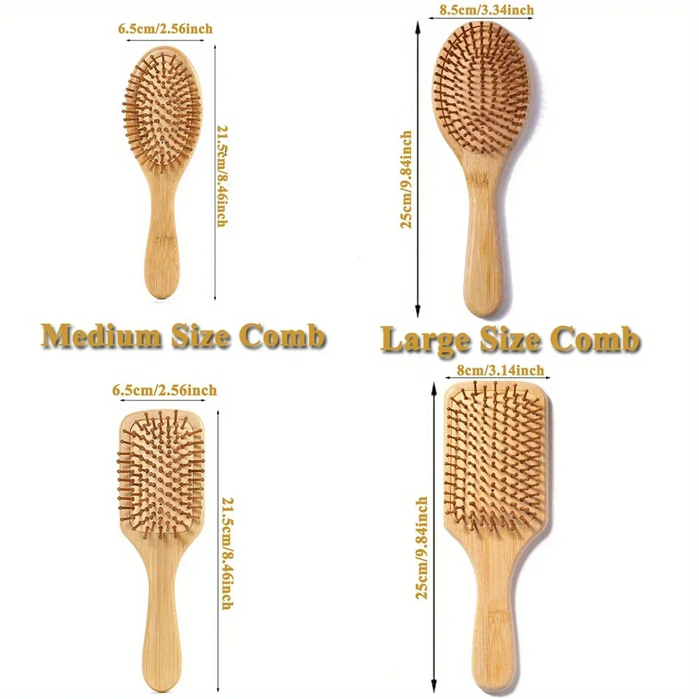 Natural Bamboo Paddle Comb