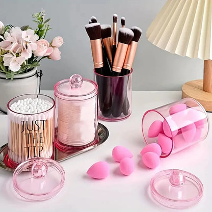 Transparent Acrylic Cotton Swab Storage Box