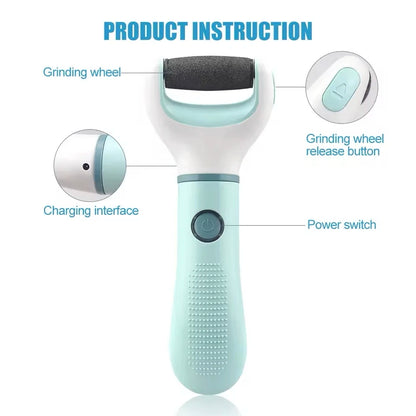 Rechargeable Waterproof Electric Foot Callus Remover Pedicure Kit