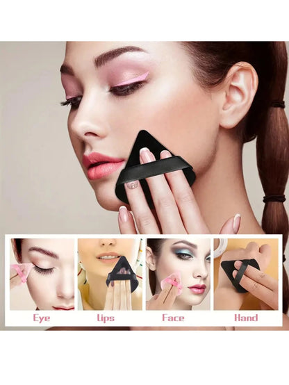 50-Piece Triangular Makeup Powder Puff Set