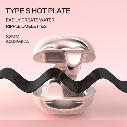 Professional Purple Egg Roll Dual-Barrel Hair Waver Curling Iron