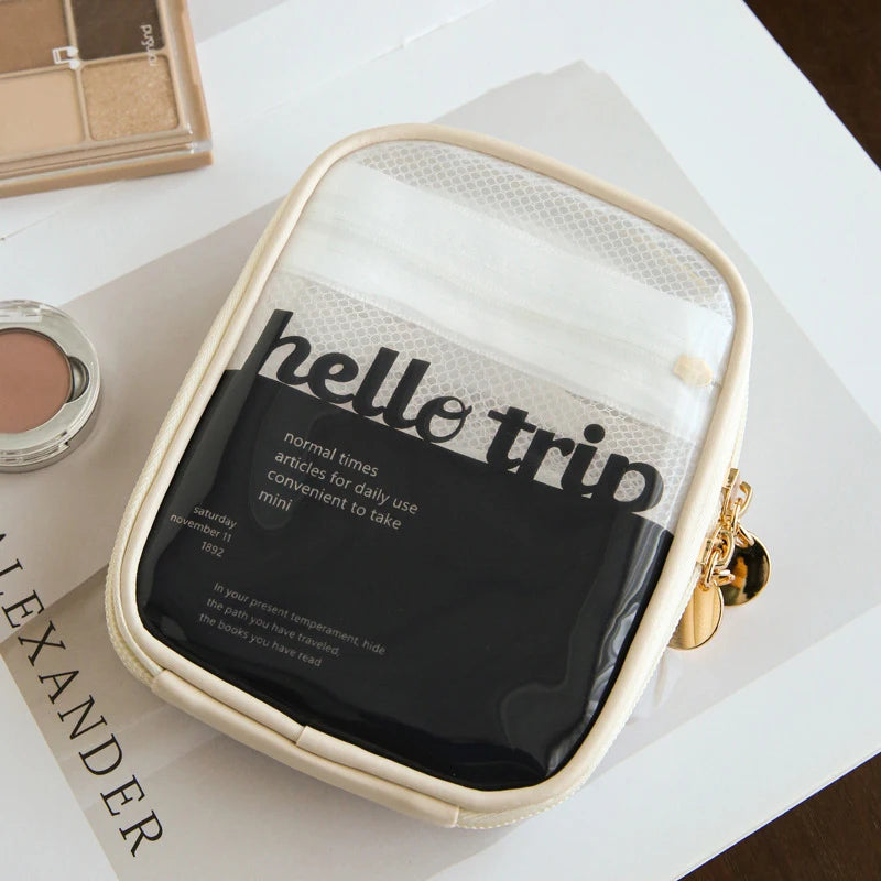 Mini Clear Preppy Makeup Organizer Bag