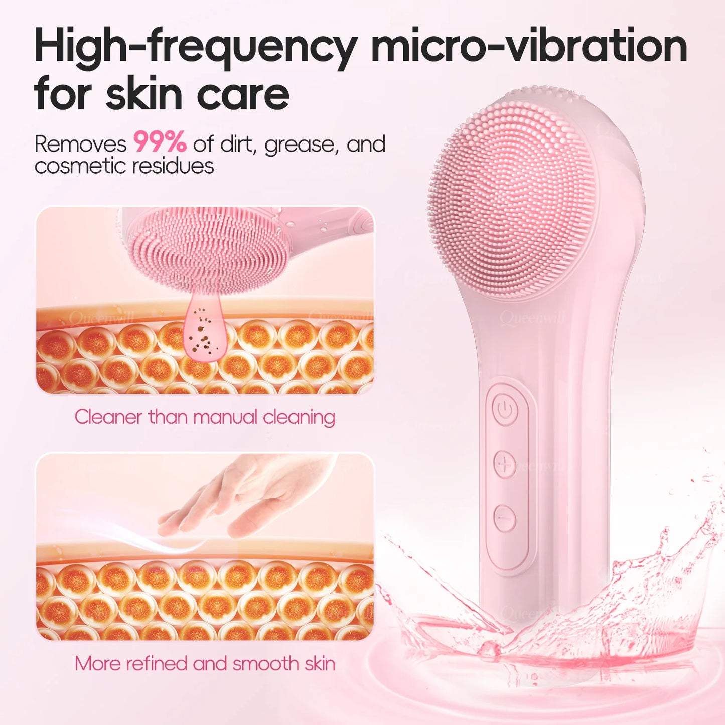 Rechargeable Sonic Facial Cleansing Brush