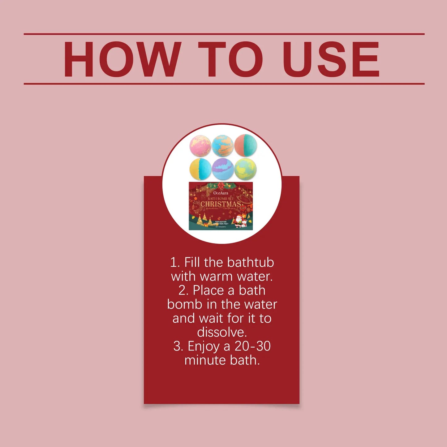 Christmas Colorful Foam Bath Bombs