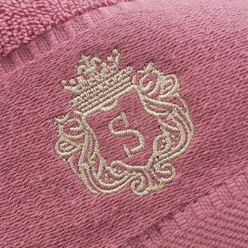 Christmas Red Embroidered Cotton Bath Towel Set