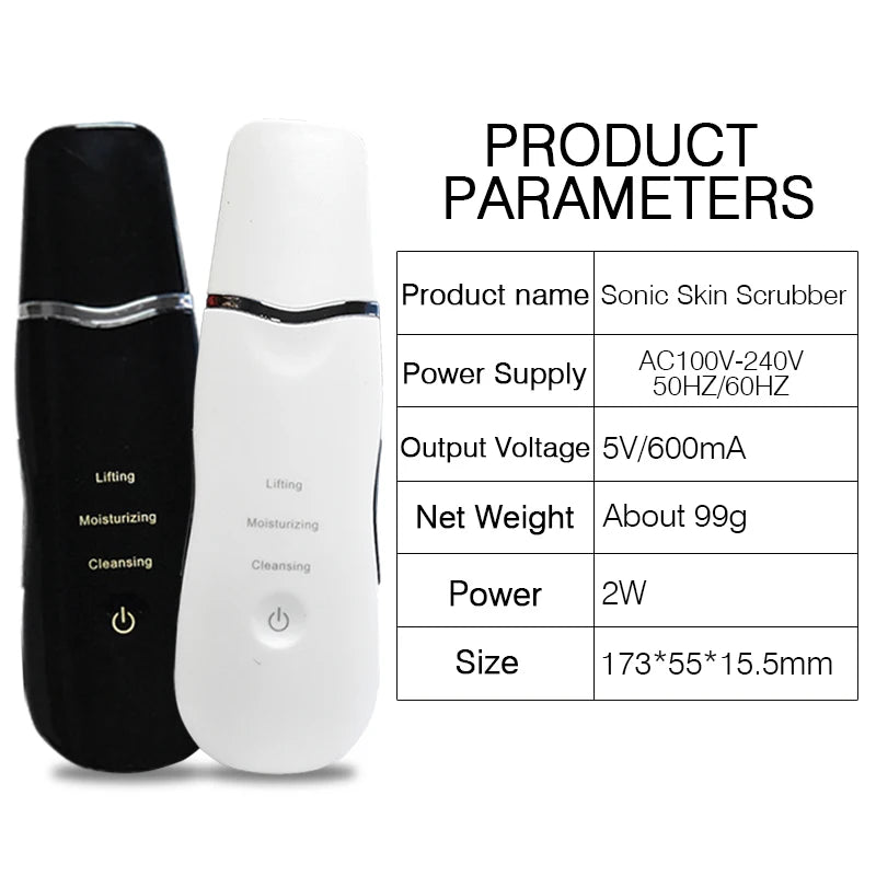 Ultrasonic Deep Face Cleaning Scrubber
