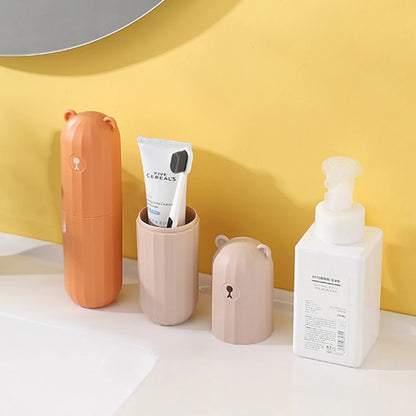 Cute Little Bear Travel Toothbrush Cup