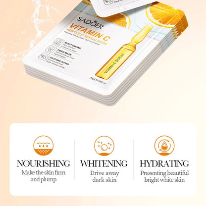 24K Gold Vitamin C and Hyaluronic Acid Facial Mask Set