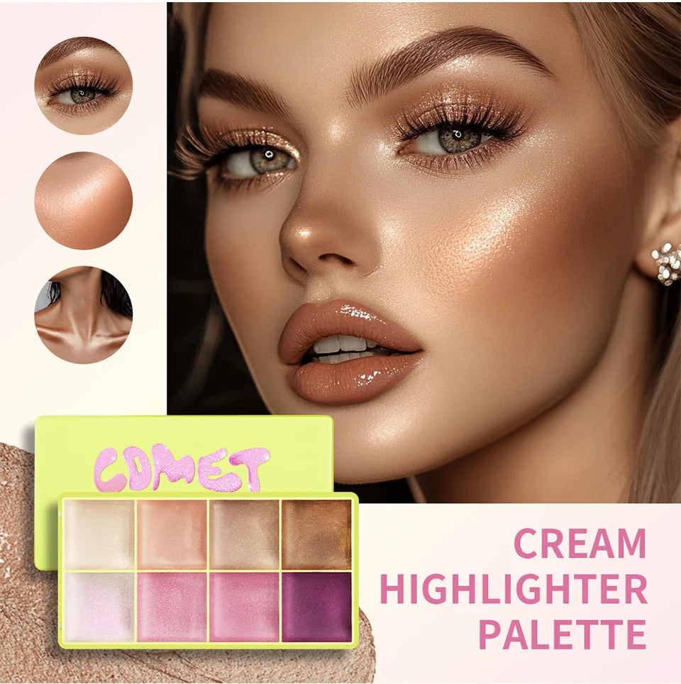 Eight-Color Cream Highlighter Palette