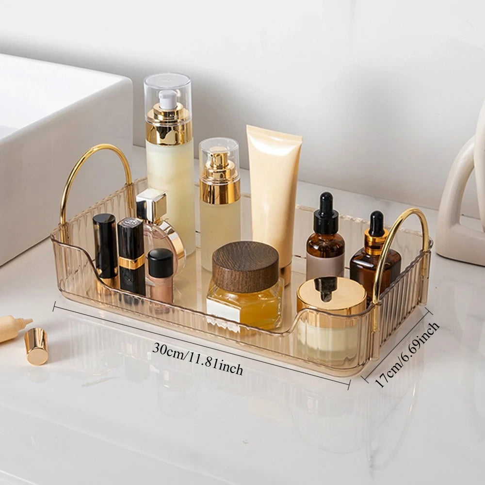 360° Rotating Transparent Makeup Organizer