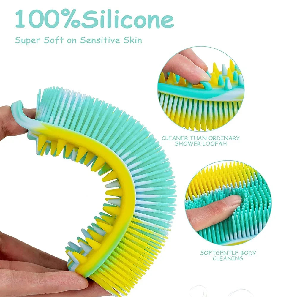 Double-Sided Silicone Shower &amp; Scalp Brush
