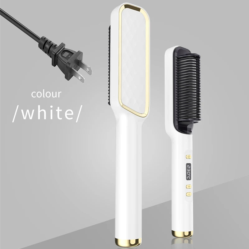 Electric Hot Comb Straightening Brush