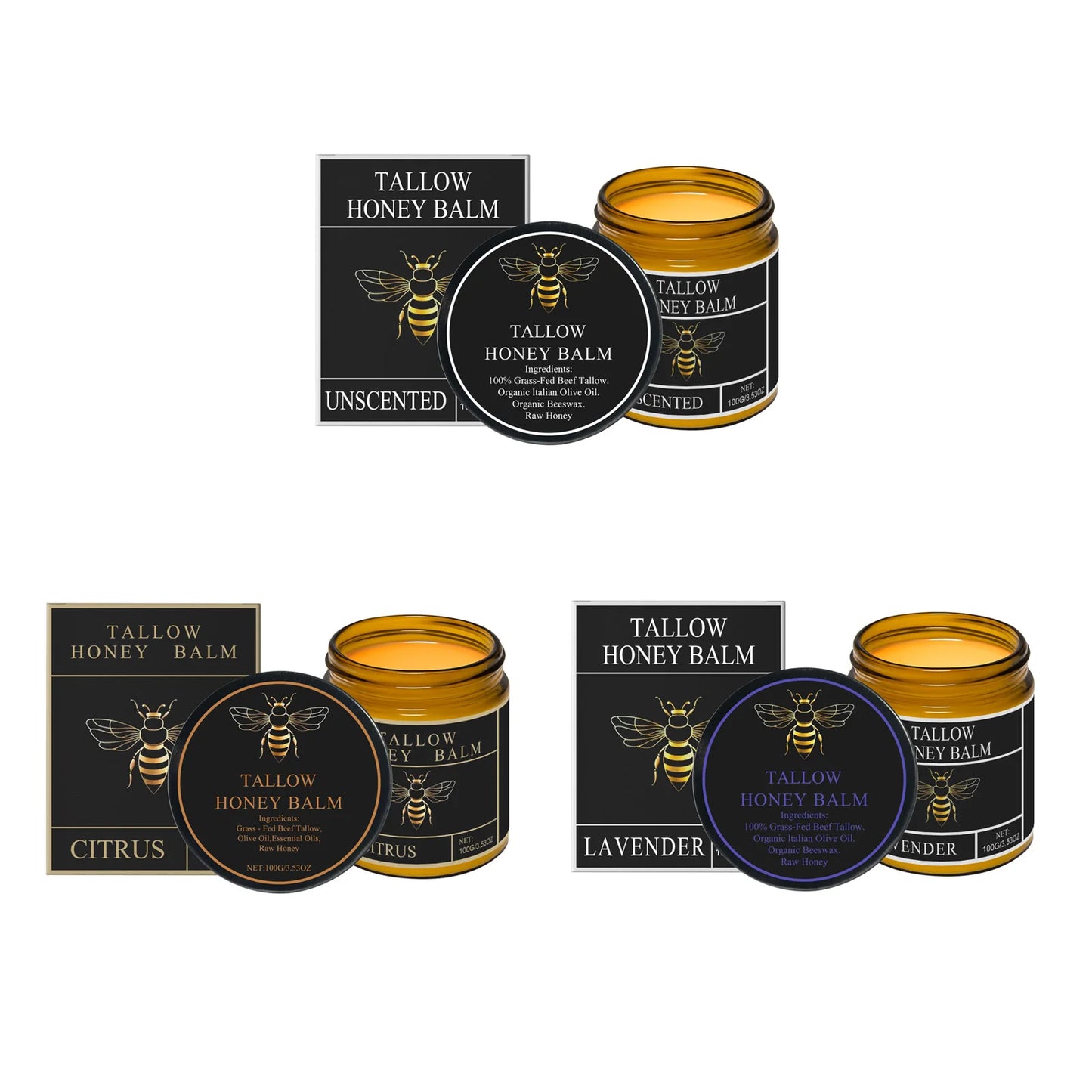 Tallow Honey Balm Moisturizer