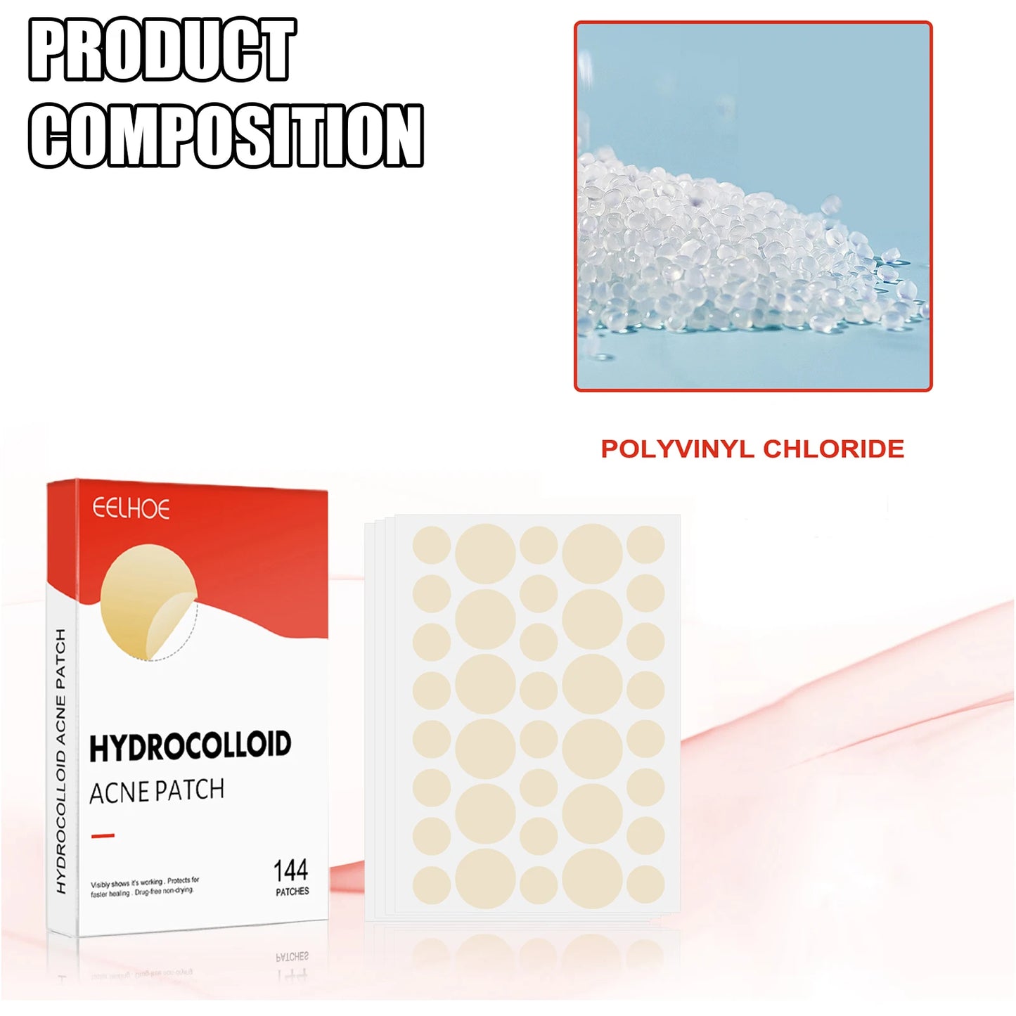 Invisible Hydrocolloid Acne Patches in Two Sizes