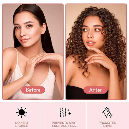 Heatless Curling Rod Headband Soft Silk No-Heat Overnight Rollers