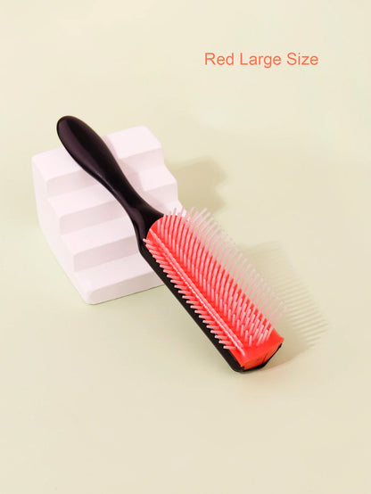 Detachable 9-Row Curly Hair Brush for Wet Detangling Massage